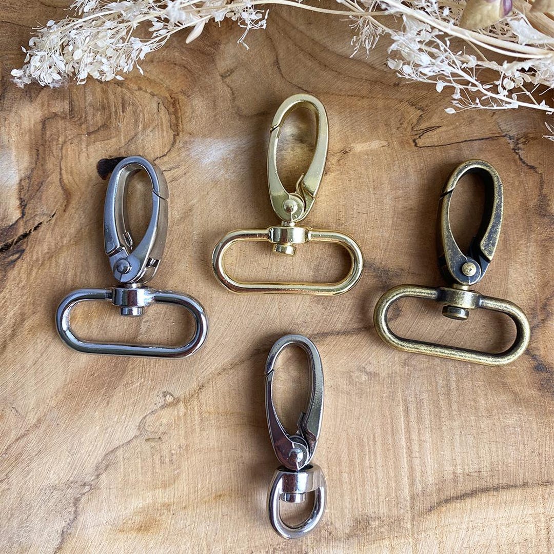 Metal, Brass and Steel Carabiner Key Rings for Bags, Macramé and DIY ...
