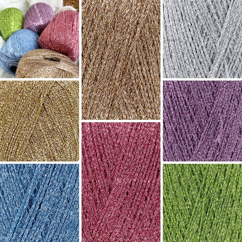 Hilo De Lentejuela Cono De 100gr Varios Colores. Sequin Crochet Thread  Various Colors 100grs Cone -  Israel