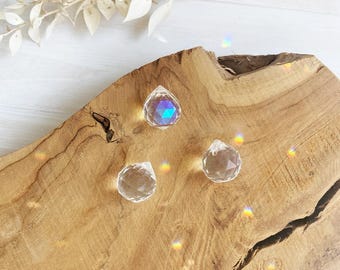 Faceted Drop Bead for Mini Suncatcher - Boho Decor - Rainbow Maker - For Macrame and DIY Hangings