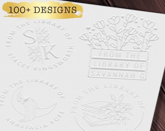 Timbro a secco personalizzato per libri, sigillo personalizzato per biblioteca