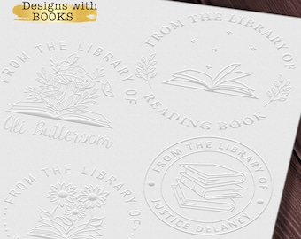 Timbro personalizzato per libri, sigillo personalizzato per biblioteca, ex libris