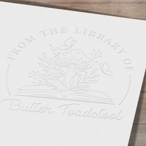 Custom Book Embosser From the library of, book belongs to, ex libris Personalized Book Embosser seal Library Stamp Gift