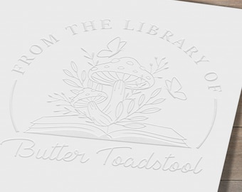 Personalized Book Embosser, Custom Library Stamp, Ex Libris Seal