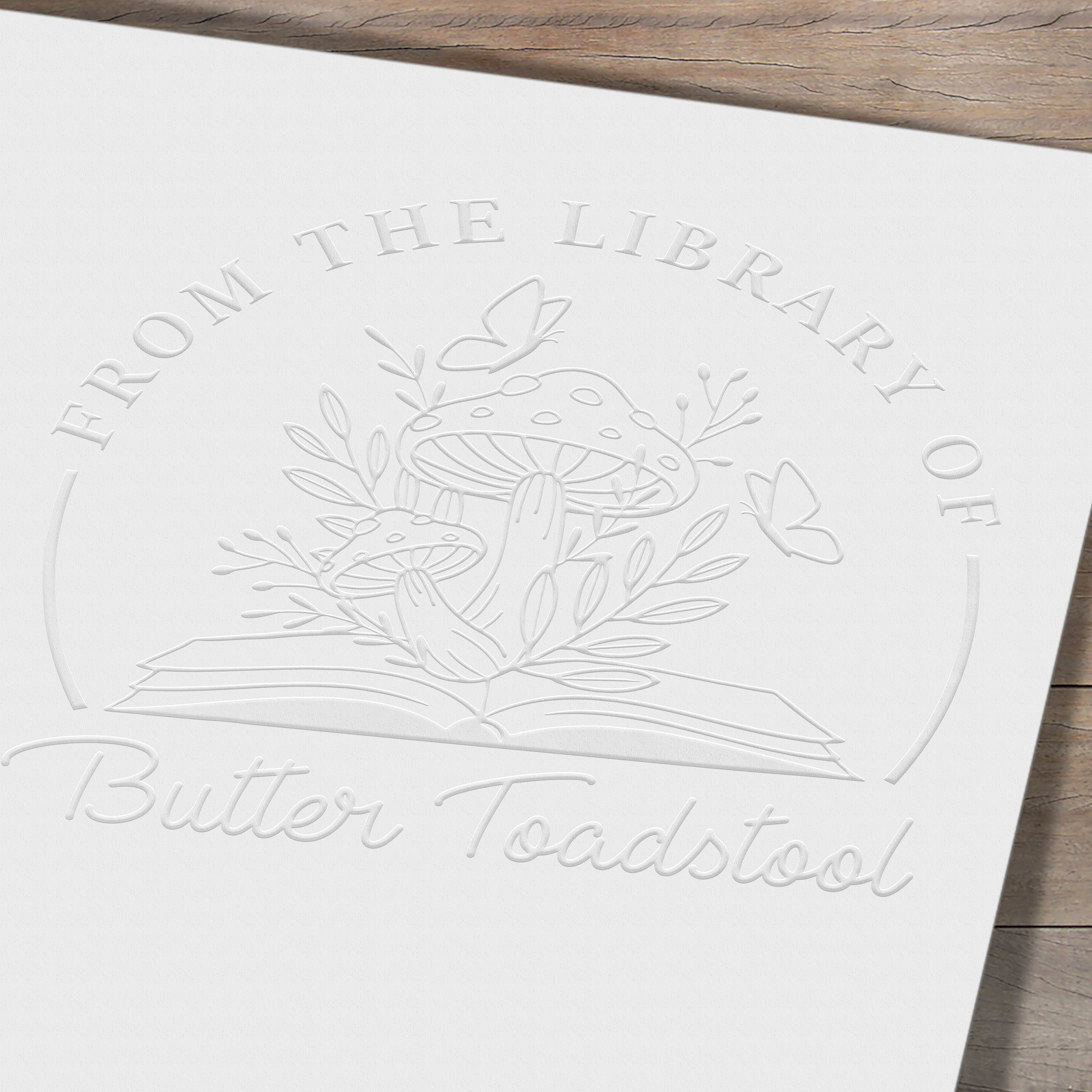  Butterfly Design, Monogram, Animals and Flowers. Custom Book  Seal embossers Personalized Gift from The Library Book Belongs to Classroom  : Office Products