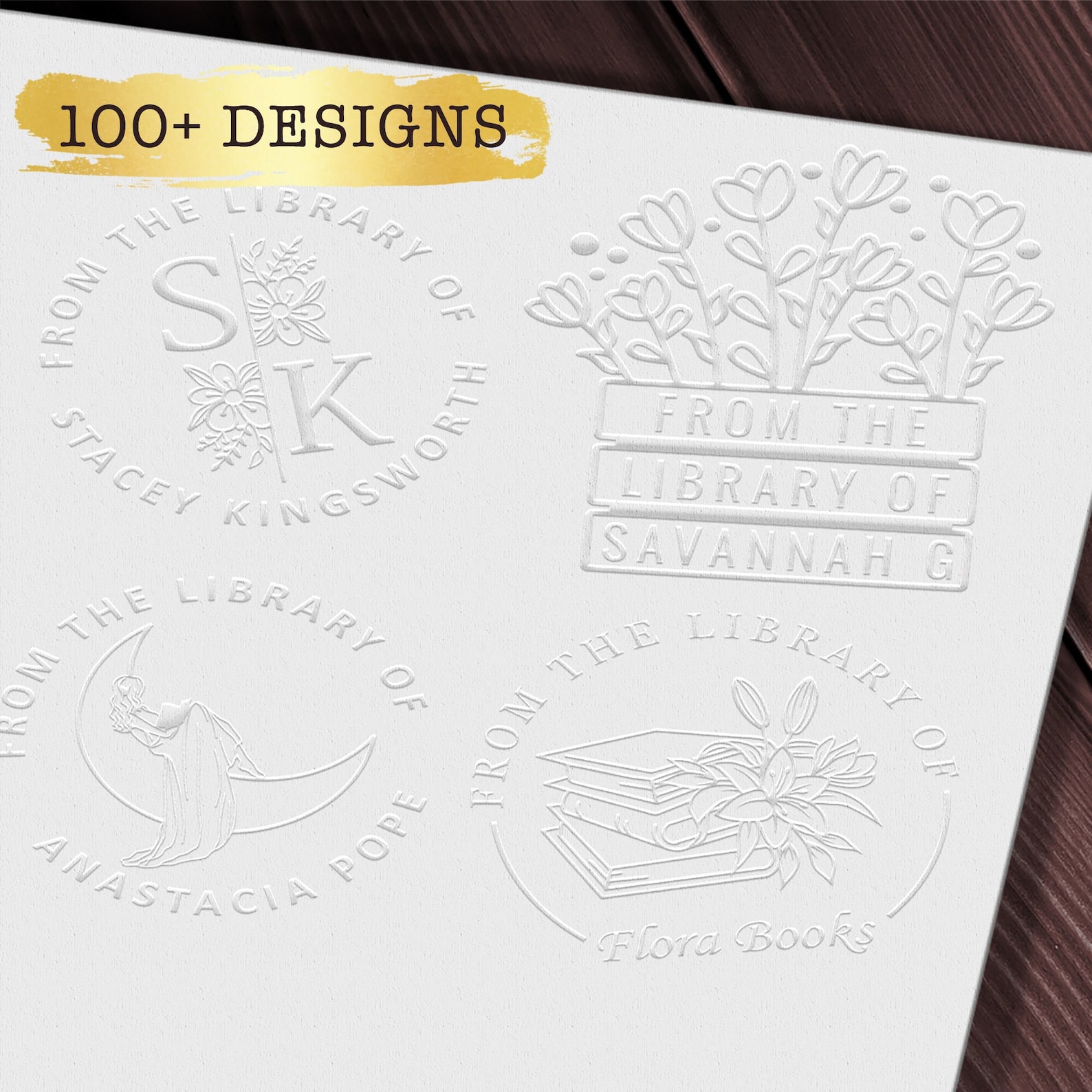 Custom Personal Embosser for Books. Custom Label Your Library Etsy