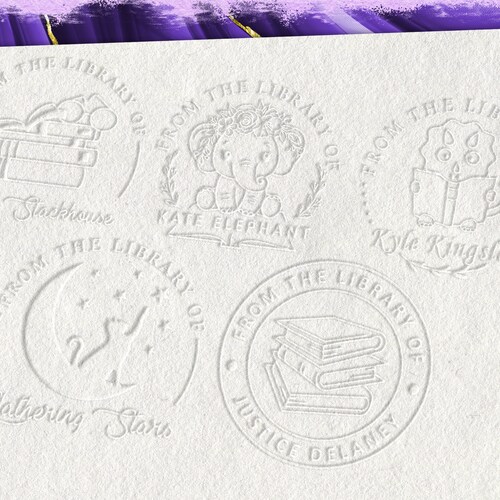 Custom Book Embosser From the Library of Embosser Custom Etsy