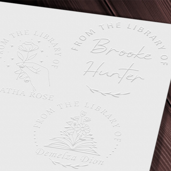 Personalized Embosser for Books. Custom label your Library Books! Choose your design and size, change any wording. From the library of
