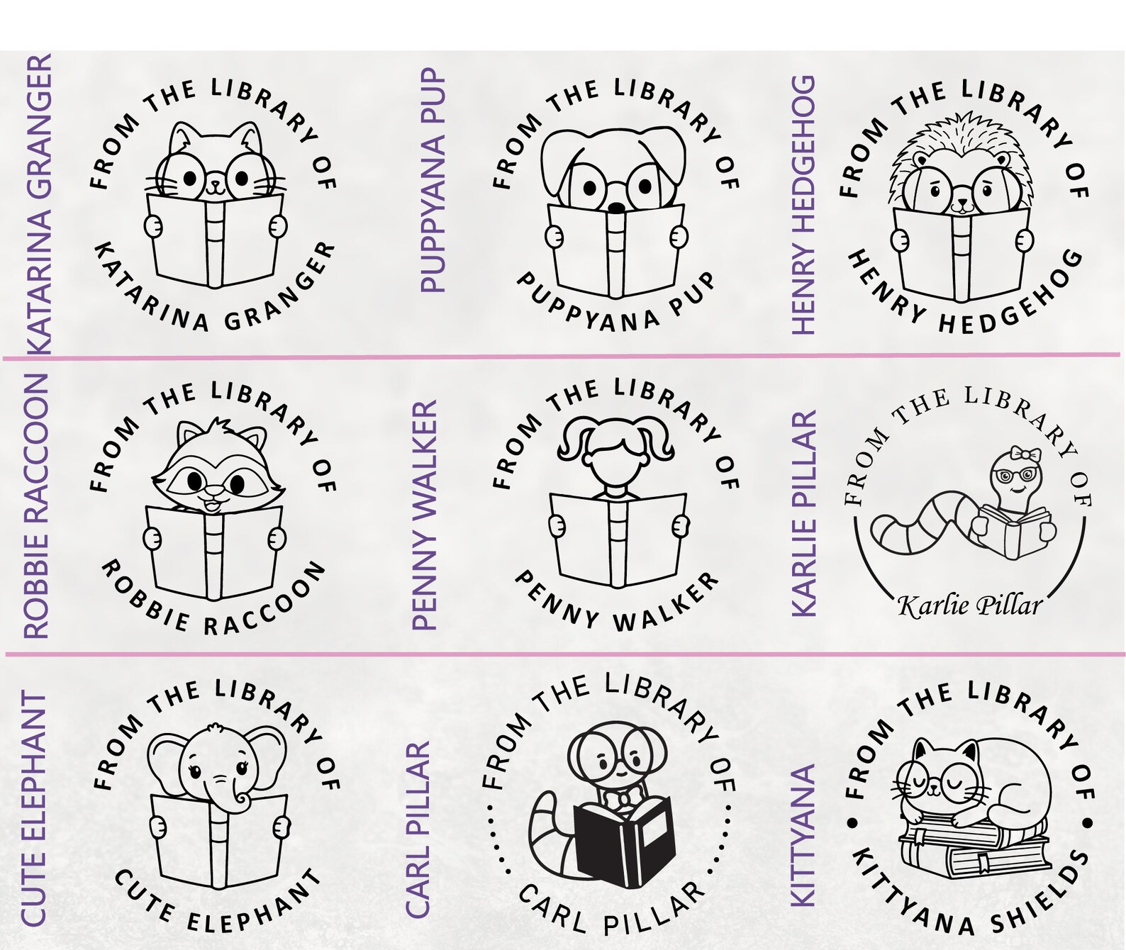 Custom Personal Embosser for Books. Custom Label Your Library Etsy