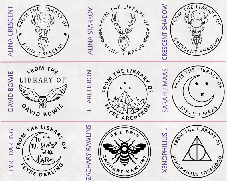 Custom Book Embosser for you to Personalize Library Books Etsy