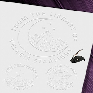 ACOTAR-boekcadeau aangepaste boekembosser om bibliotheekboeken te personaliseren! To the stars who listen quote, Velaris Night Court-ontwerpen en meer