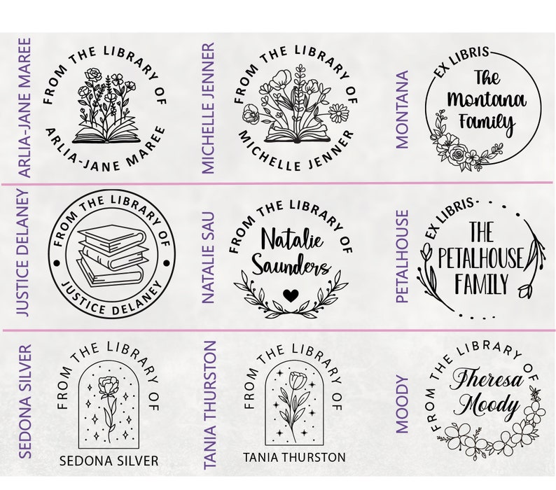 Book Embosser Custom Made for You to Personalize Library Etsy Australia