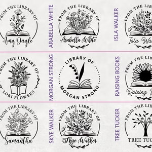 Custom Book Embosser From the Library of Personalized Book Stamp Ex Libris Seal Book Lover Gift Customized Embossed