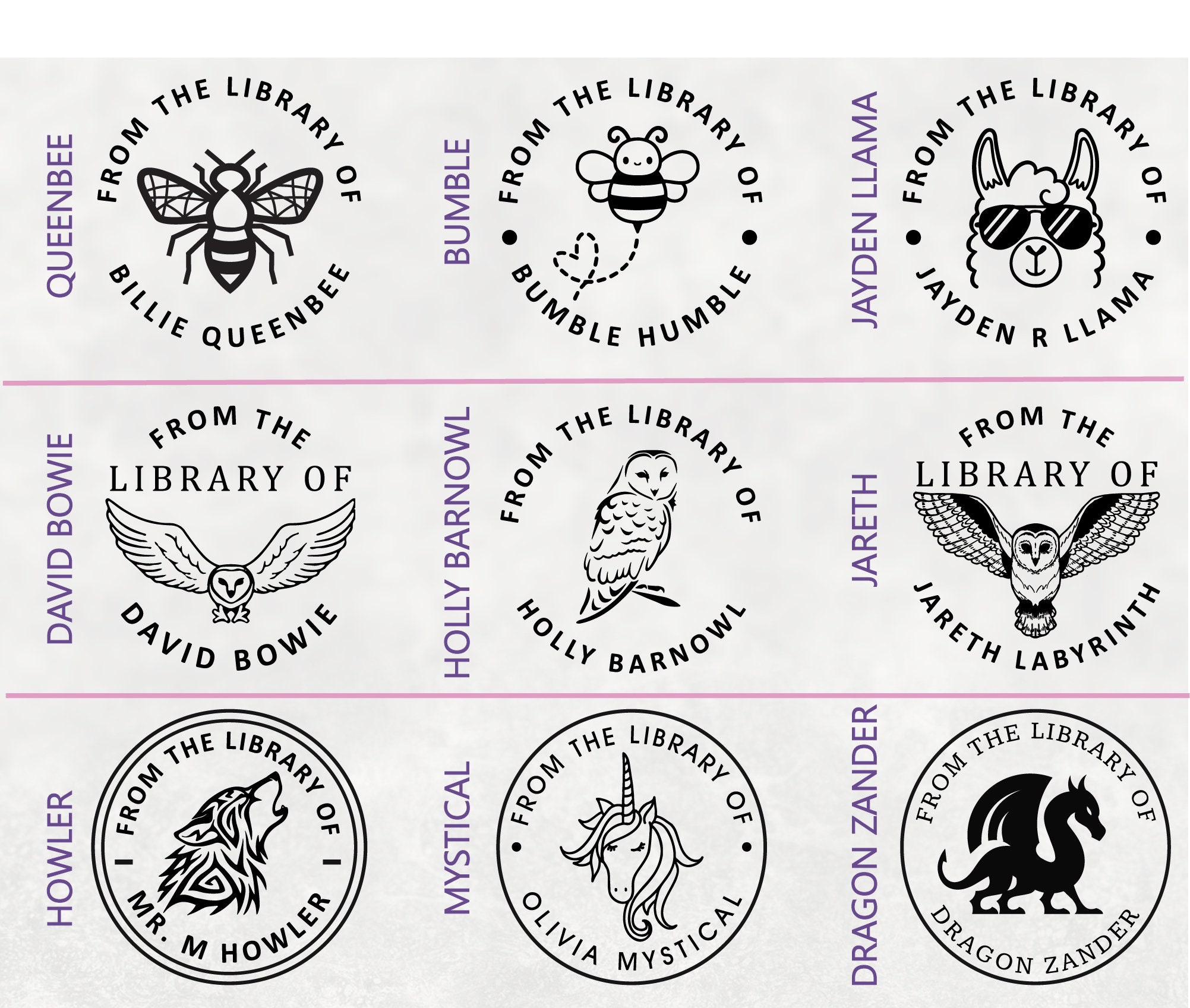 Book Embosser Custom Made for You to Personalize Library Etsy