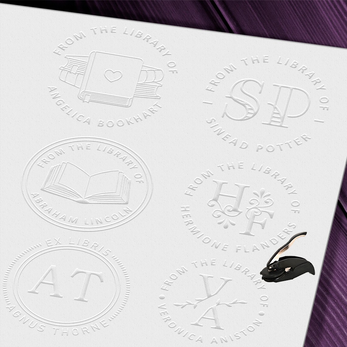 Custom Book Embosser for you to Personalize Library Books Etsy