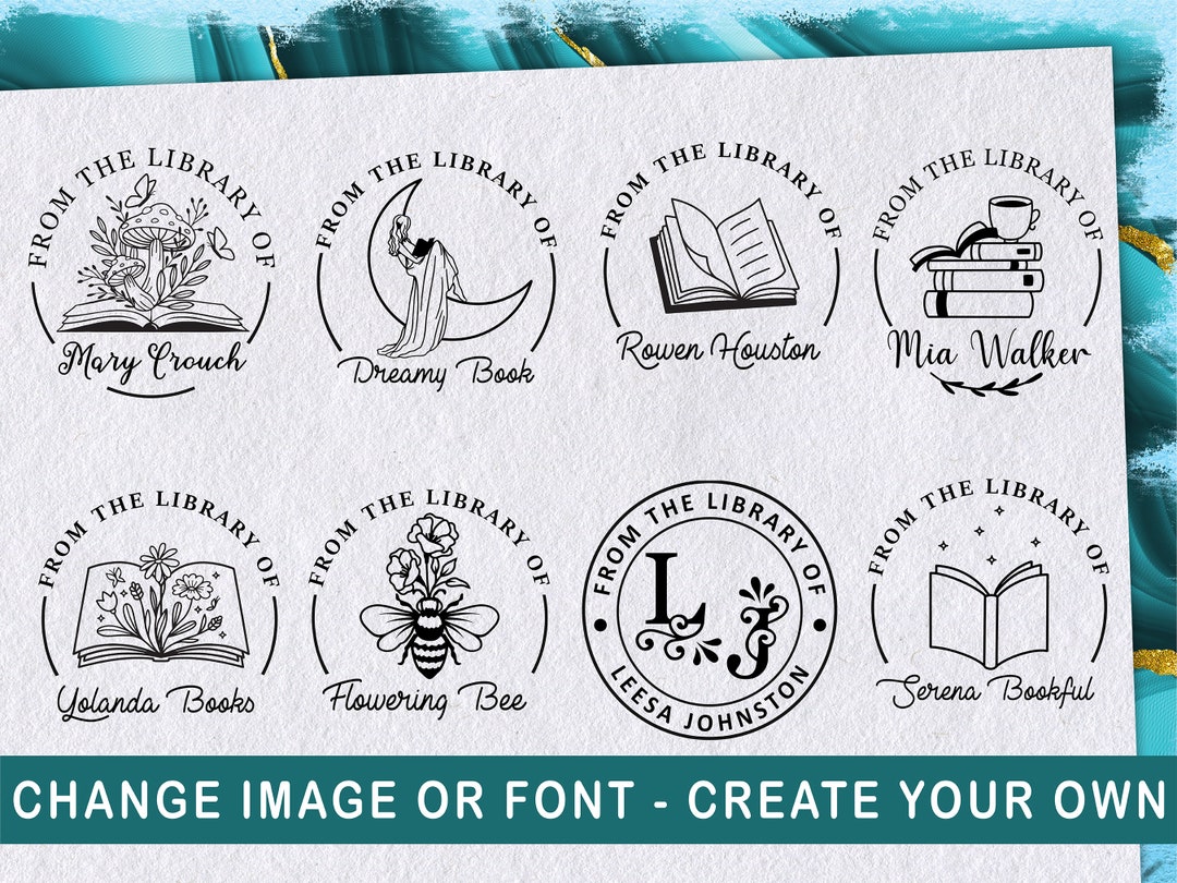 Personalized Book Belongs to Stamp, Self Ink Stamper or Wooden Handle