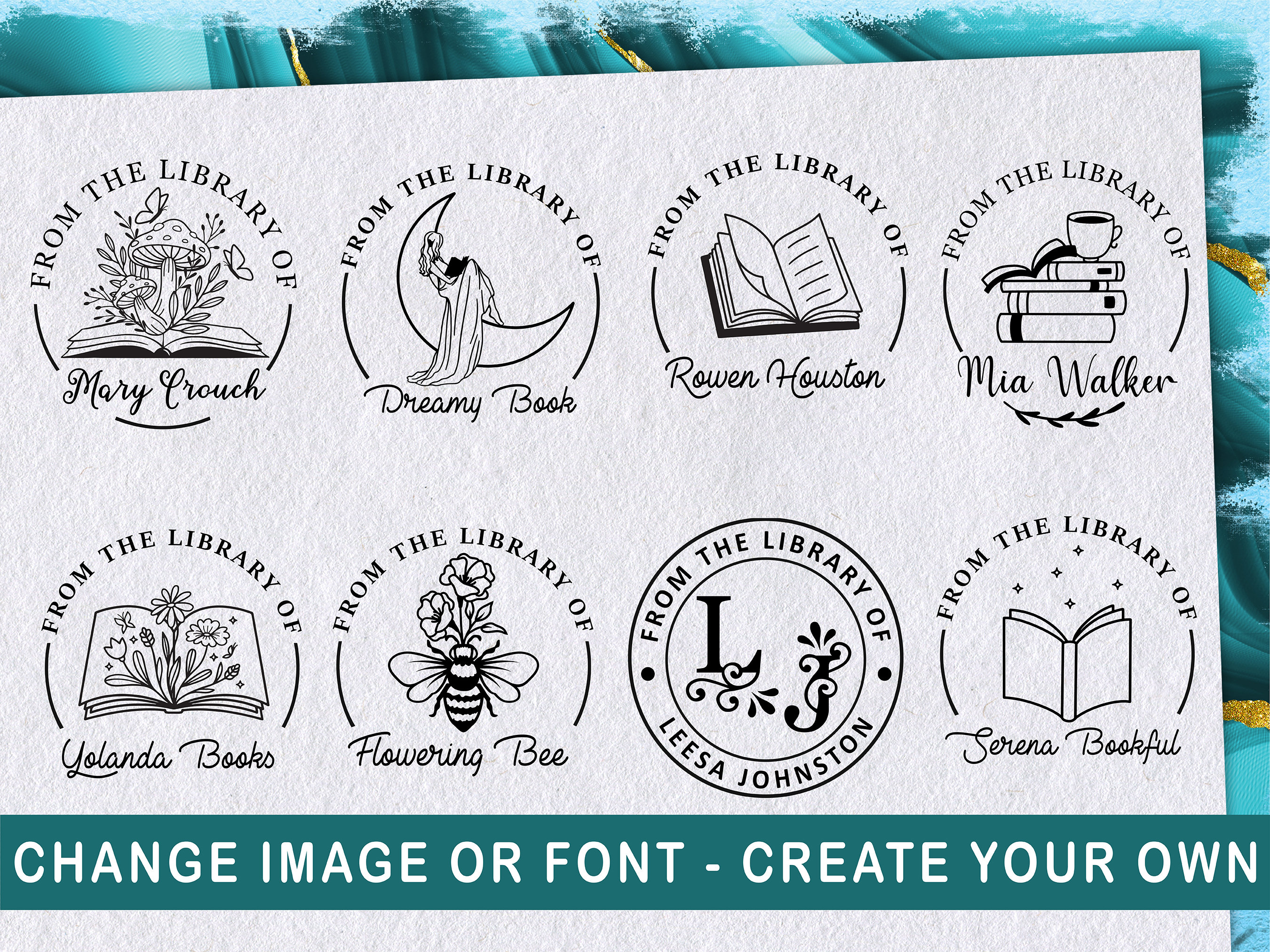 Personalized Book Belongs to Stamp Self Ink Stamper or Wooden Etsy