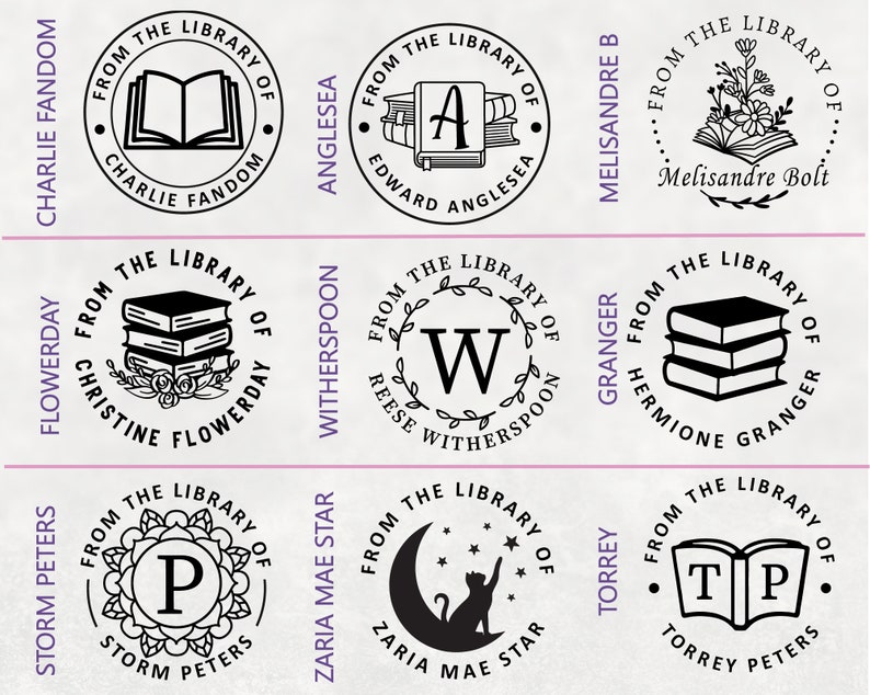 Book Embosser Custom Made for You to Personalize Library Etsy Australia