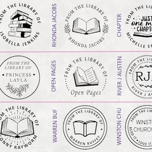 Book Embosser Custom Made for You to Personalize Library Books! Choose ...