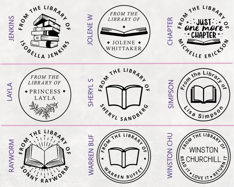 Book Embosser Custom Made for You to Personalize Library Etsy