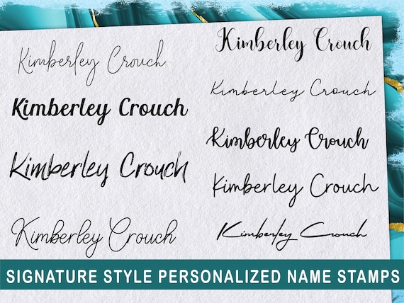 Custom Name Stamps-Custom Personalized Signature Stamp-11 Font  Choices and 3 Ink Colors : Office Products