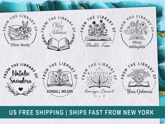 Book Stamp Personalized, Personal Book Stamp, Books Custom Stamp