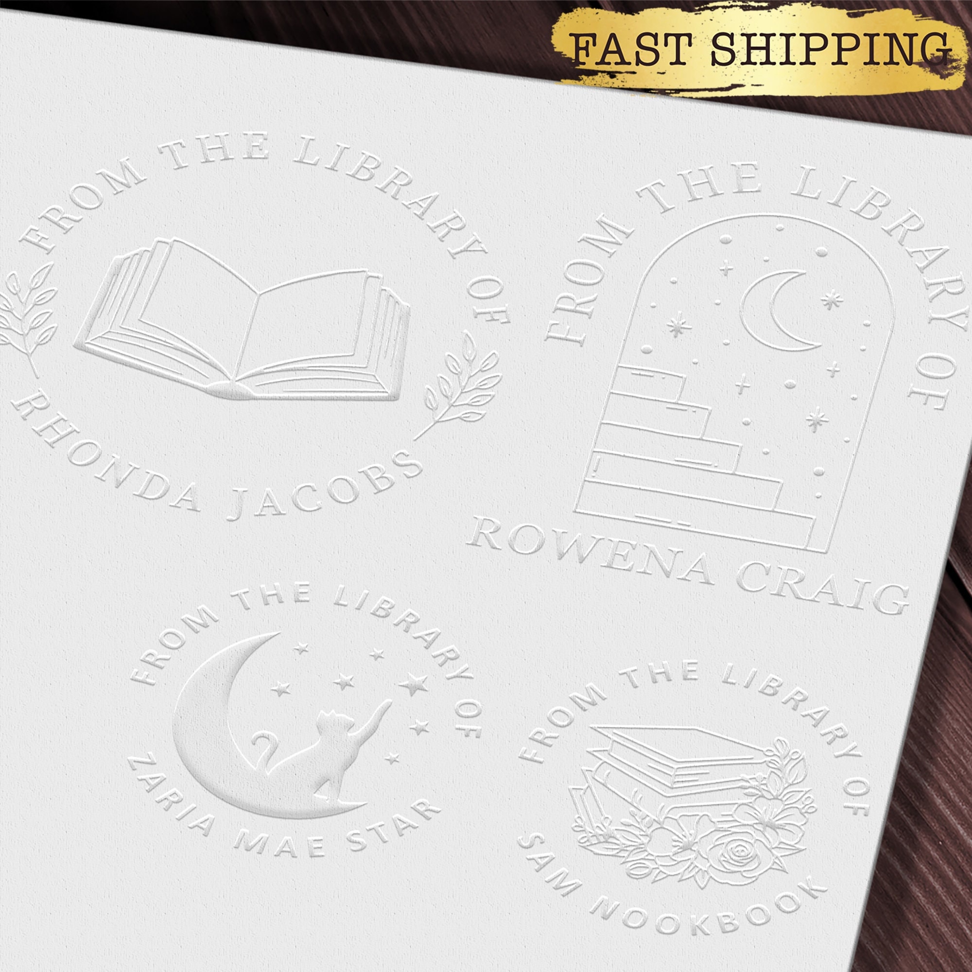 Book Stack Stamp, a Rubber Stamp for your Bookish Reading Journal