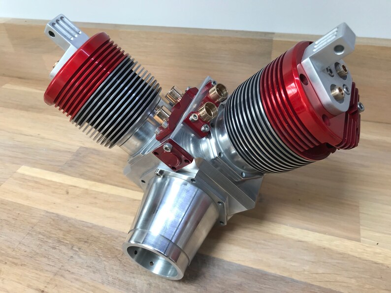 Vtwin Gas Petrol Model Engine Plans 100cc Four Stroke Etsy New Zealand