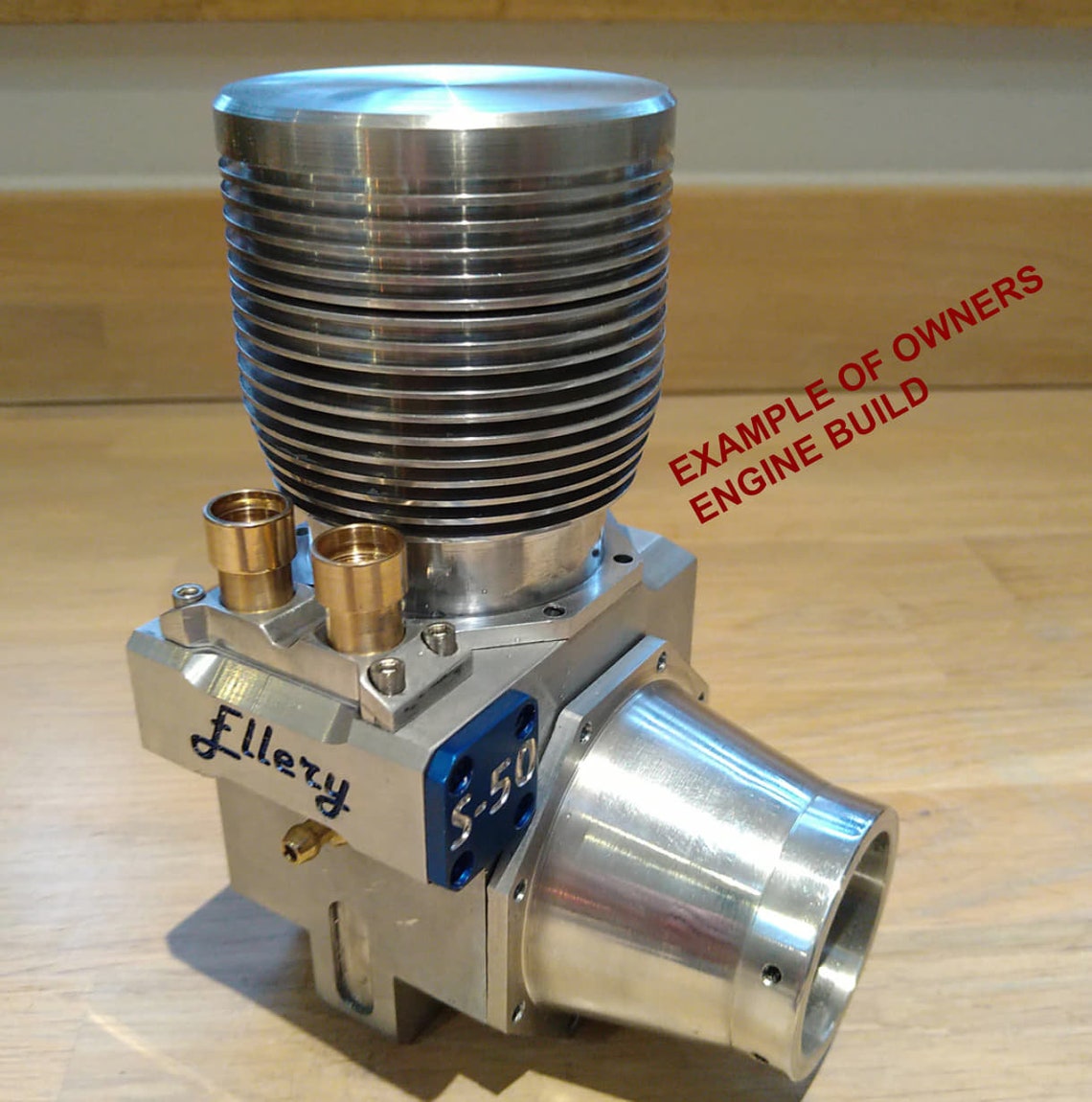 Single Cylinder Gas Petrol Model Engine Plans for 50cc Four Stroke