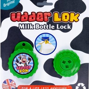 UdderLok - The Original Patented Milk Bottle Lock - Stop People Pinching Your Milk!