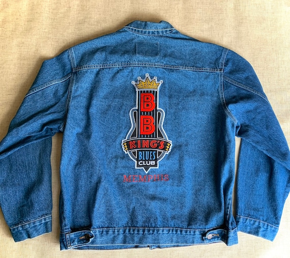 L Vintage BB King Denim Jacket - image 3