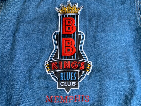 L Vintage BB King Denim Jacket - image 6