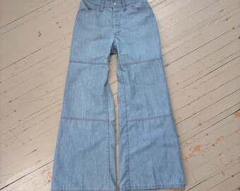 S Vintage 70s Bell Bottom Wide Leg Jeans