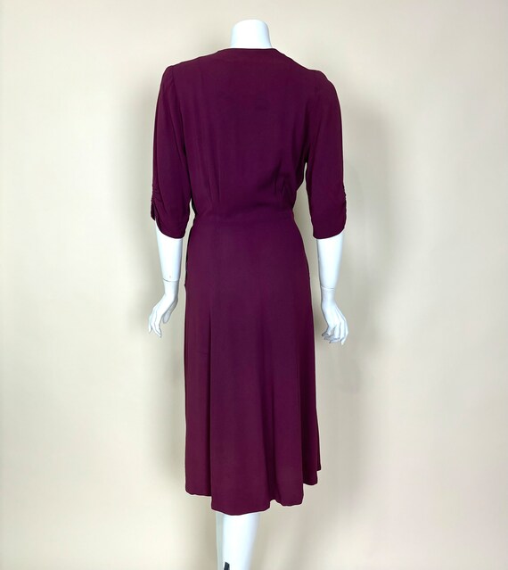 M 40s Studded Rhinestone Dress | Vintage Rayon - image 8