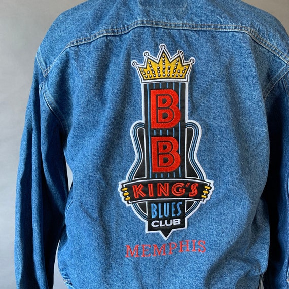 L Vintage BB King Denim Jacket - image 2