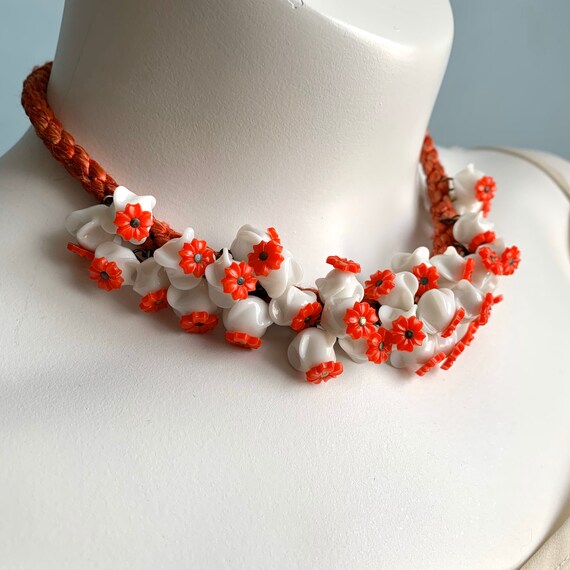30s 40s glass and celluloid necklace