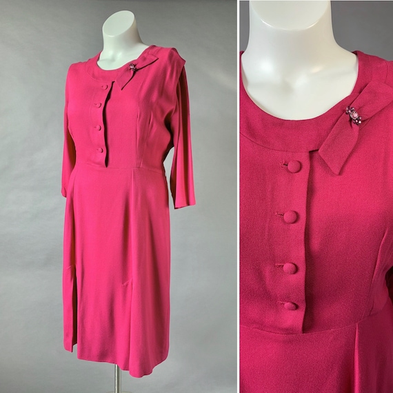 40s Rayon Dress XL