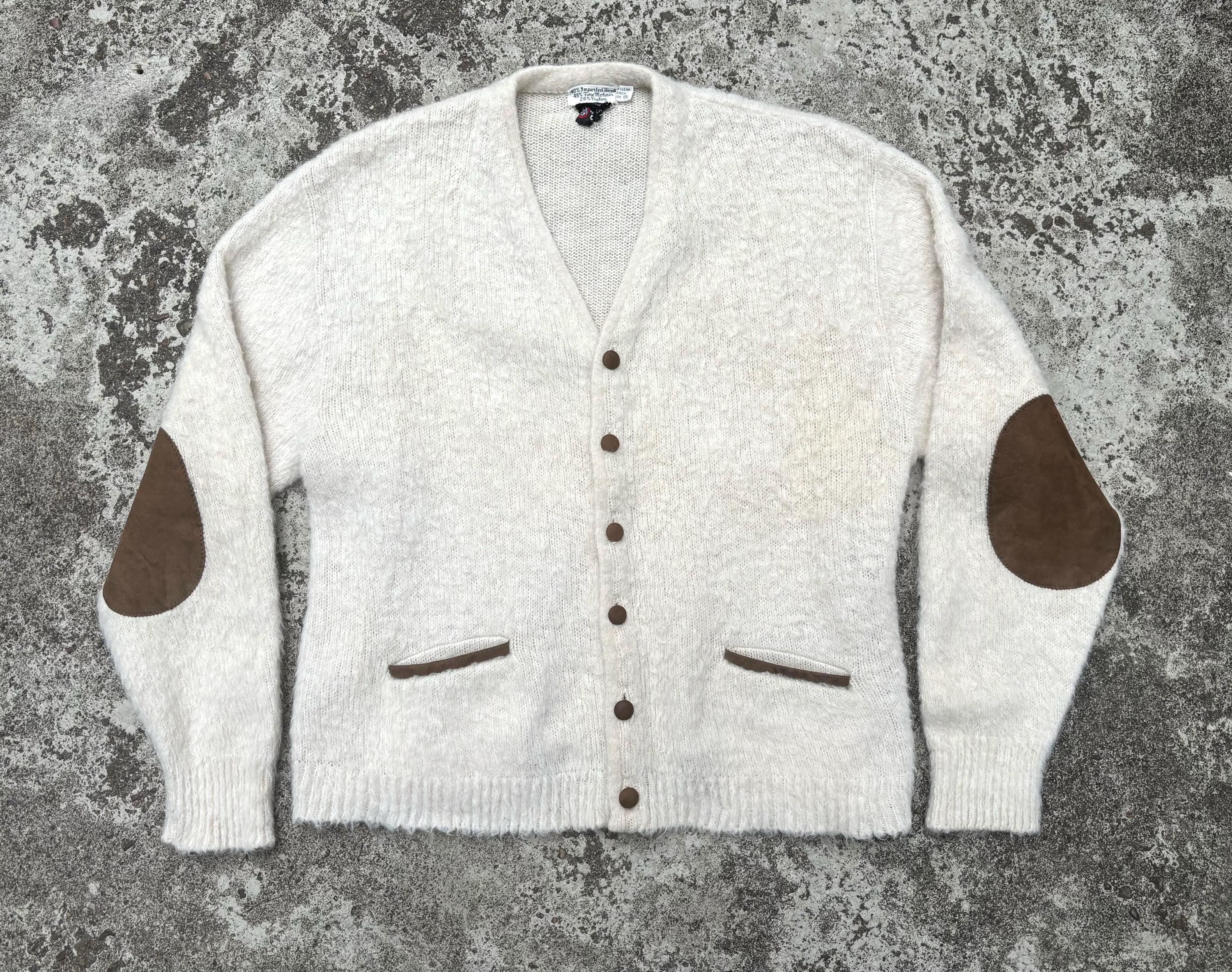 60s Mohair Grandpa Cardigan - Etsy