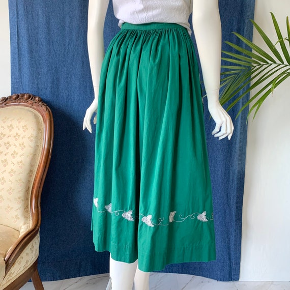 XXS 40s/50s Embroidered Skirt *With Pockets! - image 3