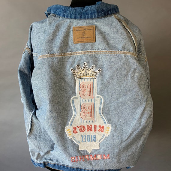 L Vintage BB King Denim Jacket - image 7