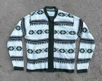 1960's Wool Zippered Cardigan - Etsy