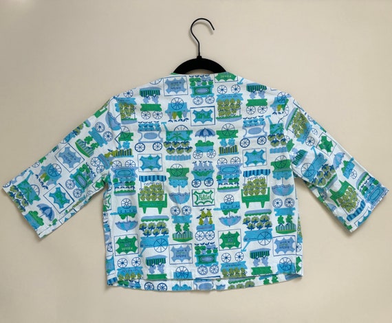 XS 50s/60s Novelty Print Blouse Shirt | Fruit Mar… - image 7