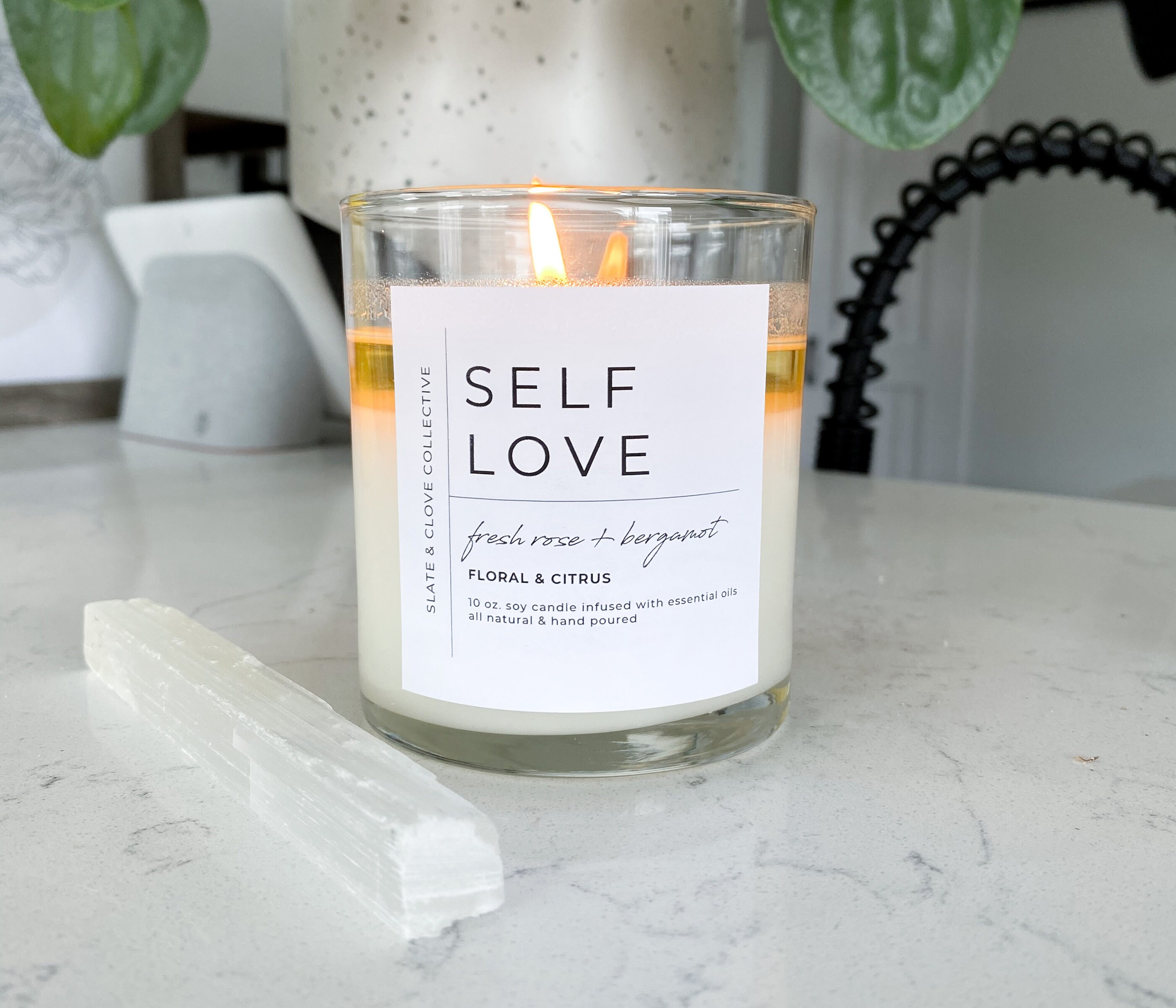 Self Love Candle Rose & Bergamot Candle Soy Candle Etsy