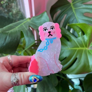 Staffordshire Dog Acetate Hair Claw