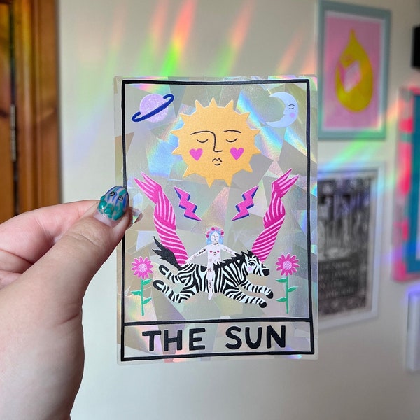 The Sun Tarot Sun Catcher Rainbow Window Sticker