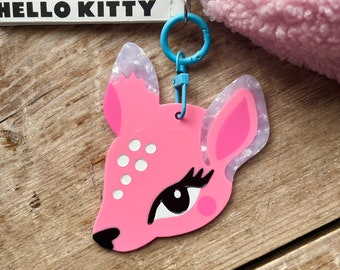 Kitsch Deer Acetate Keyring