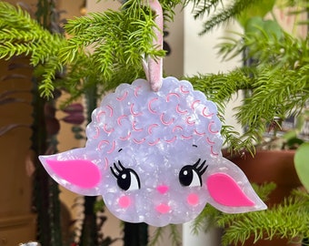 Kitsch Lamb Acetate Decoration