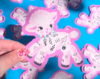 Kitsch Lamb Matte Vinyl Sticker
