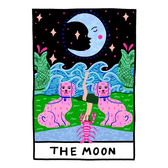 The Moon Tarot Print | Etsy