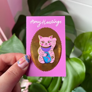 Lucky Cat Hard Enamel Pin