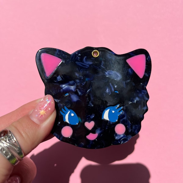 Halloween Cat Acetate Pocket Mirror